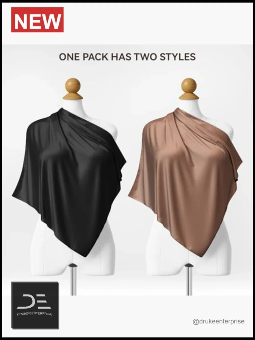 Satin Head Scarf for Women - 2 Pack 35